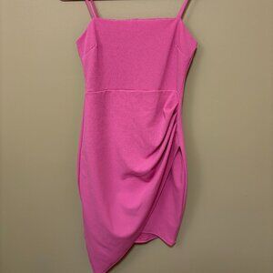 (Honey) Blue Blush Pink Asymmetrical Dress
